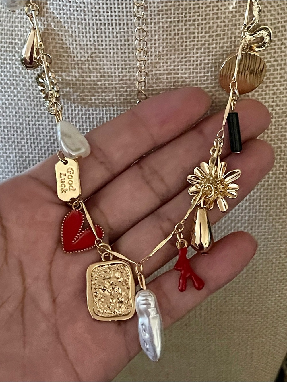 Summer Vibes Gold Multi-Charms Necklace